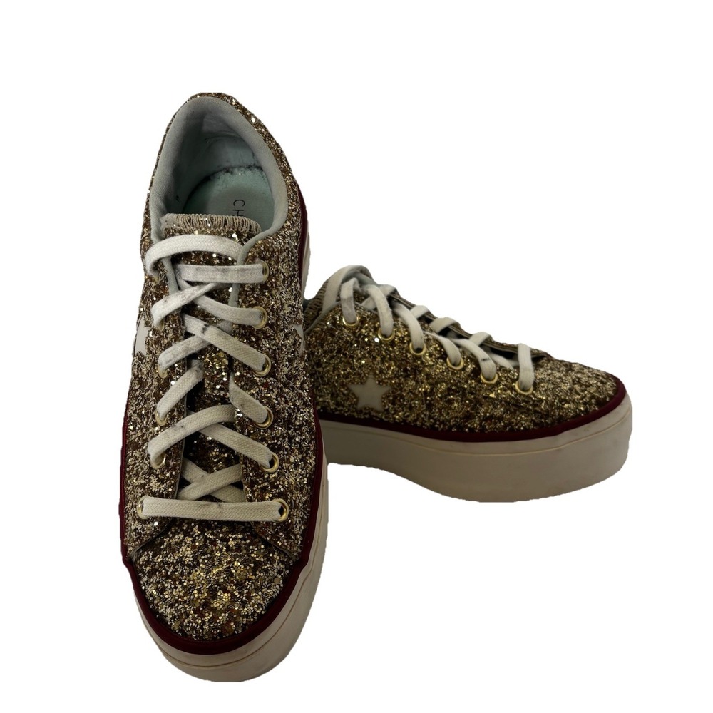 Converse‎ One Star Chiara Ferragni Platform Sneakers Ox 'Glitter Gold US 5 /EU35